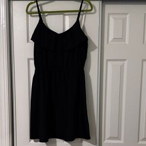 H&M Black Ruffle Mini Dress